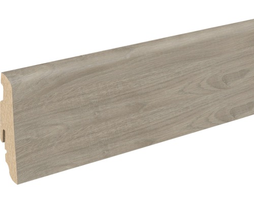 Sockelleiste FU60L Eiche Polargrau 19 x 58 x 2400 mm Sockelleiste mit Holzstruktur