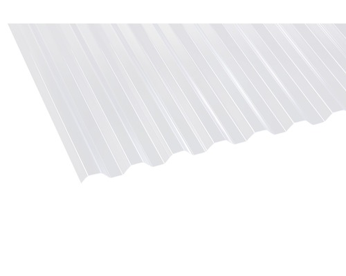 PVC Wellplatte Trapez 70/18 klar 2500 mm x 1090 mm x 1,1 mm Trapezblech zur Dacheindeckung