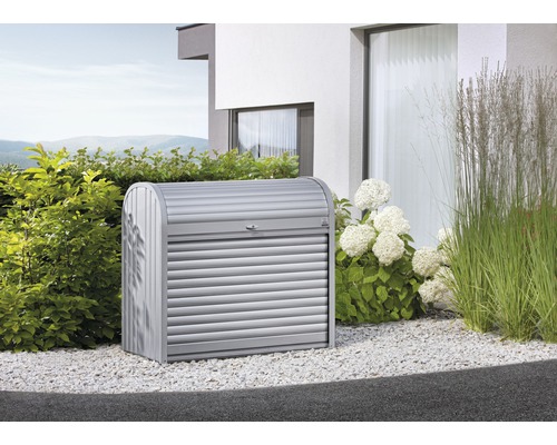 Mülltonnenbox biohort StoreMax 160, 163 x 78 x 120 cm, silber-metallic