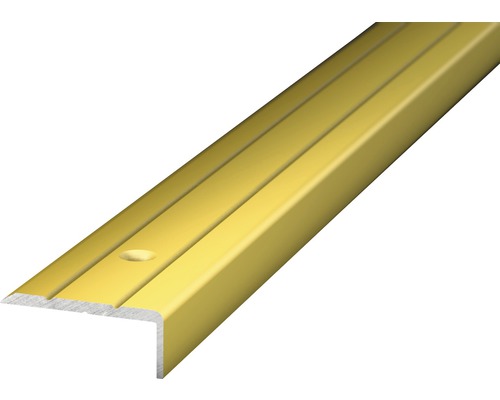 Prinz Winkelprofil Alu gold gelocht 24,5 x 10 x 1000 mm Treppenkantenprofil aus Aluminium