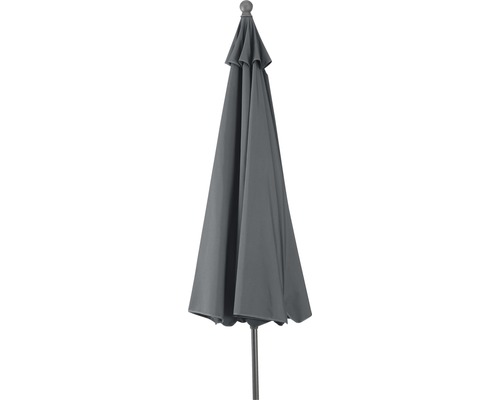 Geschlossener grauer Sonnenschirm für den Garten