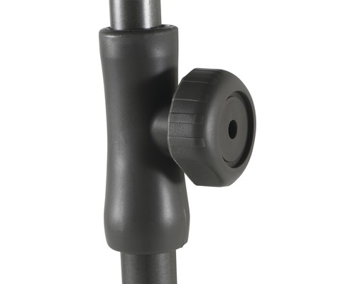 Detailaufnahme eines Drehknopfs zur Fixierung an einem Stativ