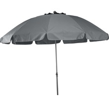 Grauer Sonnenschirm mit Metallstiel