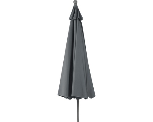 Geschlossener Sonnenschirm mit Ständer für den Garten