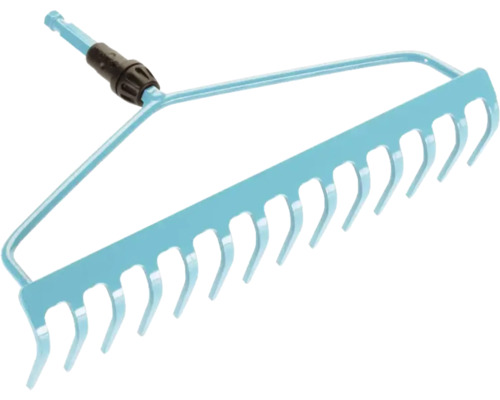 Gartenrechen aus Metall mit Zinken zum Einebnen des Bodens