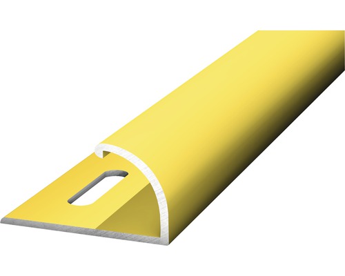 Prinz Abschlussprofil Alu gold gelocht 25 x 2700 mm Gelbes Fliesenschienenprofil mit Aussparung