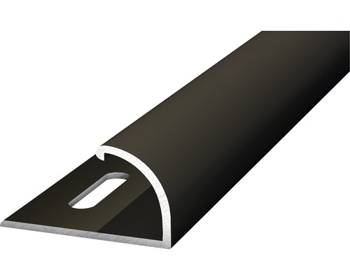 Prinz Abschlussprofil Alu bronze gelocht 25 x 2700 mm Kunststoff Abschlussprofil mit Aussparung