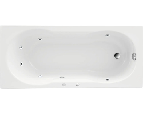 Einbau Whirlpool Körperformbadewanne Rechteckbadewanne OTTOFOND Banea 70 x 160 cm weiß glänzend 56440