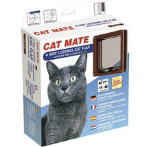 Katzenklappe Cat Mate 4-Wege Magnet abschließbar 192x200 mm braun-thumb-0