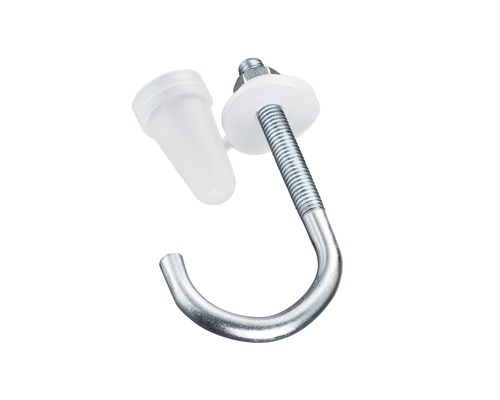 Gutta Rohrhaken 3/4 mit Dichtscheibe und Hut Pack = 10 St Metallhaken mit Dübel und Schraube