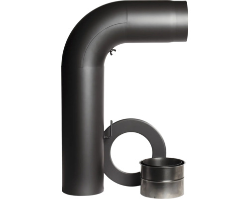 Gezogenes Ofenrohr-Set Ø150 mm senotherm lackiert Grau Gezogenes Ofenrohr-Set Ø150 mm senotherm lackiert Grau