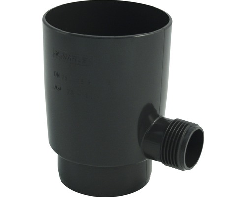 Marley Regensammler mit Anschluss 1“ Aussengewinde Anthrazitgrau RAL 7016 NW 75 mm Dachrinnenablauf aus Kunststoff mit Anschlussstutzen