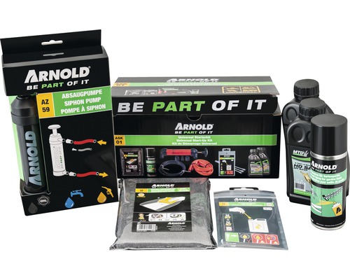 Arnold Absaugpumpe, Universal Starterkit, Öl und Spray für Gartengeräte