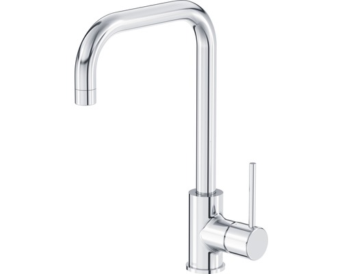 Küchenarmatur mit Einhebelmischer Lenz Lio² chrom glänzend 42030102 Küchenarmatur aus Metall mit hohem Auslauf