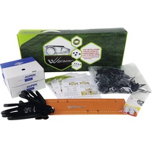 Wiper Installationskit mit Begrenzungskabel, Heringen, Kabelverbindern, Lineal und Handschuhen