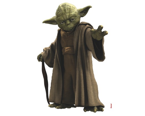 Wandtattoo Disney Edition 4 Disney Star Wars Yoda 100 x 70 cm Yoda Figur mit Stab und Robe
