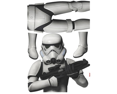 Wandtattoo Disney Edition 4 Disney Star Wars Stormtrooper 100 x 70 cm Star Wars Stormtrooper Kostüm mit Blaster Gewehr und verschiedenen Zubehörteilen