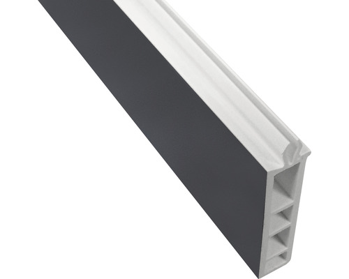 Fensterbankanschlussprofil für Schiebetür 3000x50 mm titan Kunststoff Sockelleiste