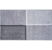 Grauer Badvorleger mit geometrischem Muster