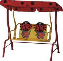 Kinder-Hollywoodschaukel Siena Garden 77 x 117 x 107 cm Textilgewebe 2-Sitzer rot-thumb-0