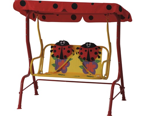Kinder-Hollywoodschaukel Siena Garden 77 x 117 x 107 cm Textilgewebe 2-Sitzer rot