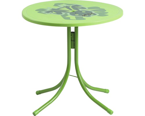Grüner Kindertisch mit Froschmotiv