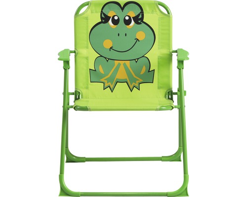 Grüner Kinderstuhl mit Froschmotiv