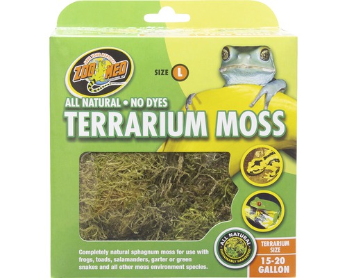 Bodengrund ZOO MED Terrarium Moss L 2,3 l Zoo Med Terrarium Moos, Größe L, natürliches Sphagnum Moos für Terrarien