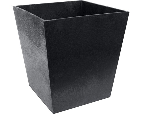 Pflanztopf recyceltes Kautschuk 30x30x33 cm schwarz inkl. Erdbewässerungssystem Quadratischer Pflanztopf für den Garten