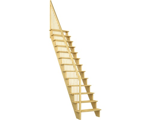 Holztreppe mit Geländer für den Innenbereich