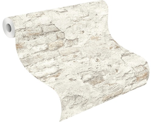 Tapetenrolle mit Steinmaueroptik