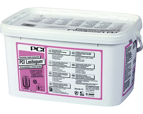 PCI Lastogum® Wasserdichte flexible Schutzschicht unter Keramikbelägen in Dusche und Bad weiß 8 kg