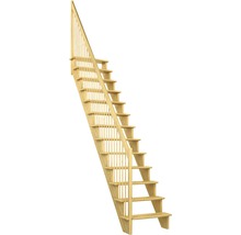 Holztreppe mit Geländer für den Innenbereich