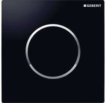 GEBERIT Urinalsteuerung Typ 10 pneumatisch Platte schwarz glänzend / Dekorring chrom 116.015.KM.1