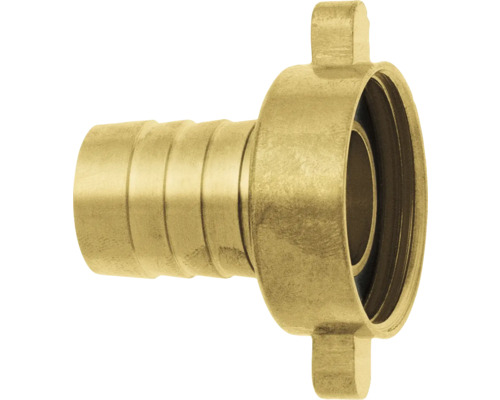 2/3 - Verschraubung Messing-Guss, Gewinde 3/4" für Schlauchanschluß 1/2" Storz Kupplung aus Messing
