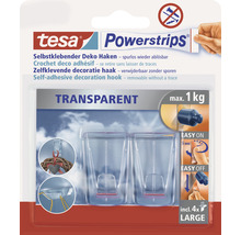 tesa Powerstrips Transparent Deco Haken L 2 Stück-thumb-0