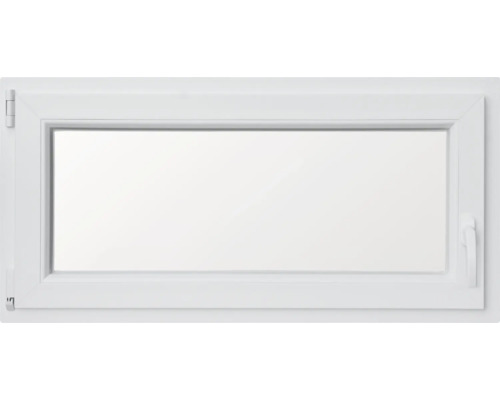 Kellerfenster Dreh-Kipp Kunststoff RAL 9016 verkehrsweiß 1000x600 mm DIN Links (2-fach verglast)