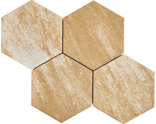 Sechseckige Pflastersteine aus Stein