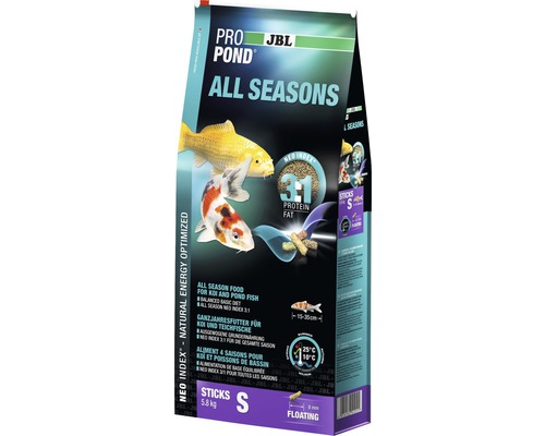 Futtersticks JBL ProPond All Seasons Gr. S 5,8 kg JBL Pro Pond All Seasons Teichfutter im 5,8 Kilogramm Sack