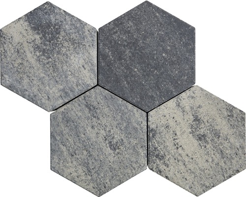 Sechseckige Pflastersteine aus Beton