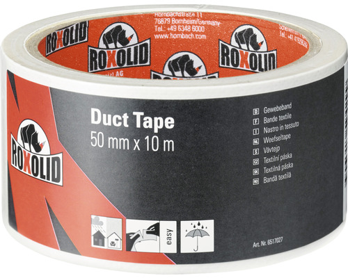ROXOLID Duct Tape / Gaffa Tape Gewebeband weiß 50 mm x 10 m Gewebeband, 50 mm x 10 m