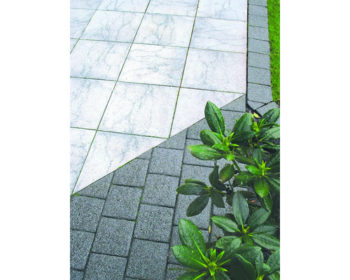 Beton Terrassenplatte iStone Brilliant weiss-schwarz 40 x 40 x 4 cm-0