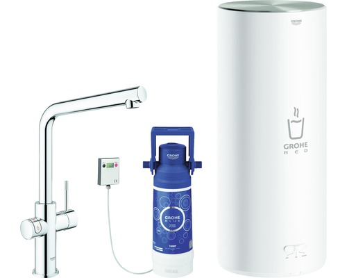 GROHE Küchenarmatur mit Filterfunktion und Kochend heißes Wasser GROHE RED chrom 30325001-0