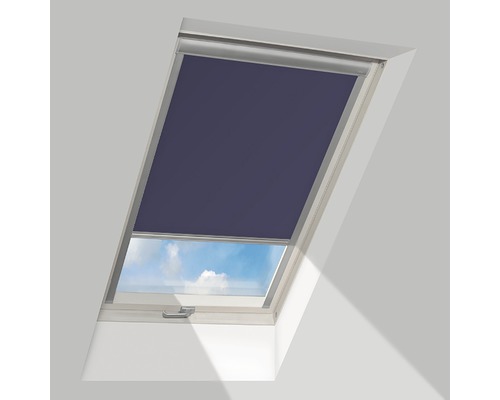 Verdunkelungsrollo FAKRO nachtblau manuell 55x78 cm (01) Dachfenster mit Verdunkelungsrollo