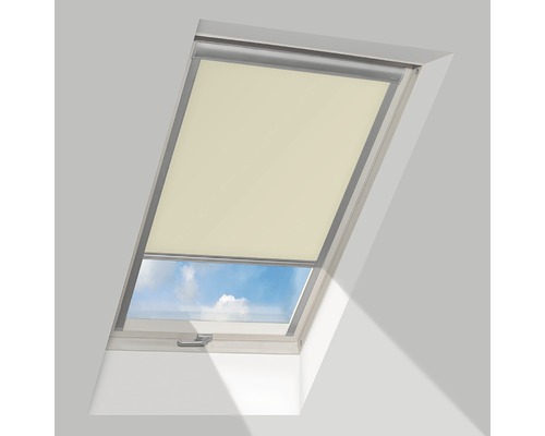 Verdunkelungsrollo FAKRO beige manuell ARF 55x78 cm (01) Dachfenster mit Rollo zur Verdunkelung