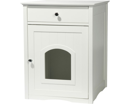 Katzentoilette im Schrankdesign mit Schublade und Tür