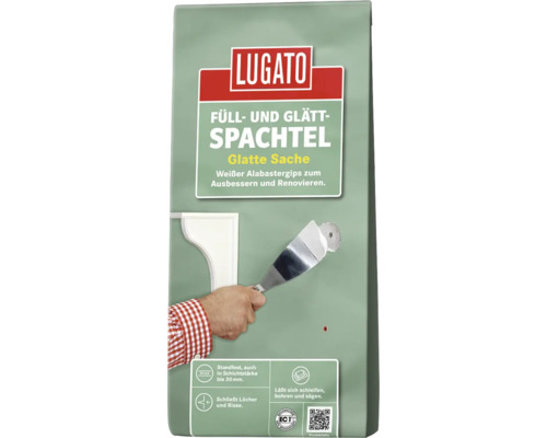 Lugato Füllspachtel/Glättspachtel Glatte Sache weiß 2 kg