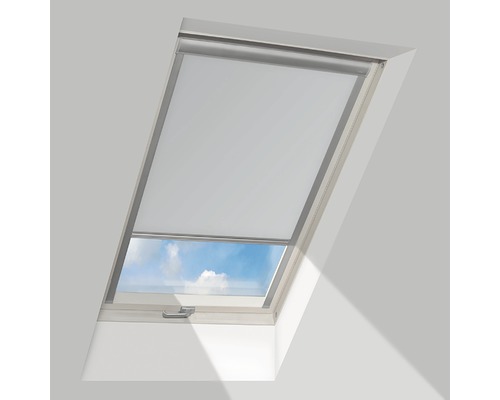 Verdunkelungsrollo FAKRO hellgrau manuell ARF 55x78 cm (01) Dachfenster mit Rollo zur Verdunkelung