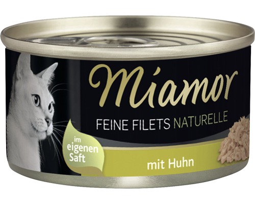 Katzenfutter nass Miamor Feine Filets Naturelle mit Huhn 80 g