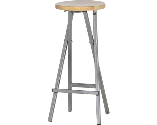 Hocker mit rundem Sitz und Metallgestell